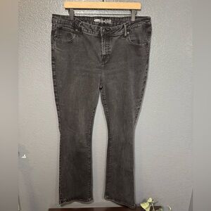 Old Navy Womens The Rockstar Black Bootcut Jeans Regular Plus Size 18